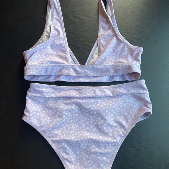 SHEIN BIKINI SET SIZE SMALL PINK /WHITE POLKADOTS - Picture 7 of 8